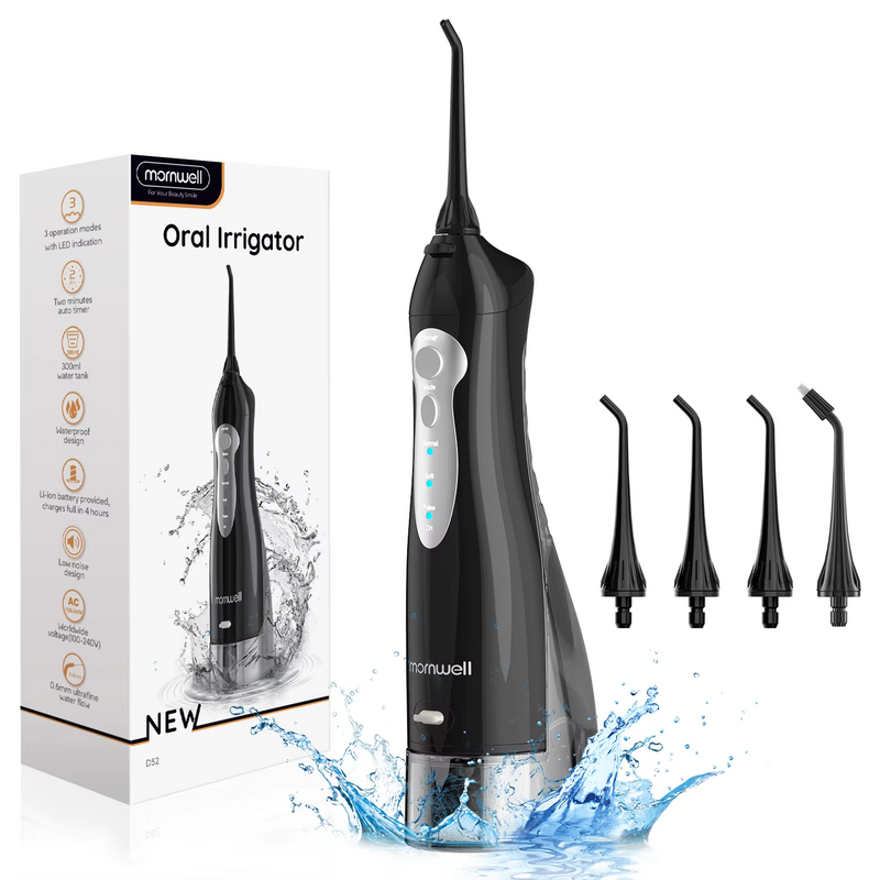 Irrigador Oral Portátil- Recarregável Usb Com 4 Bicos