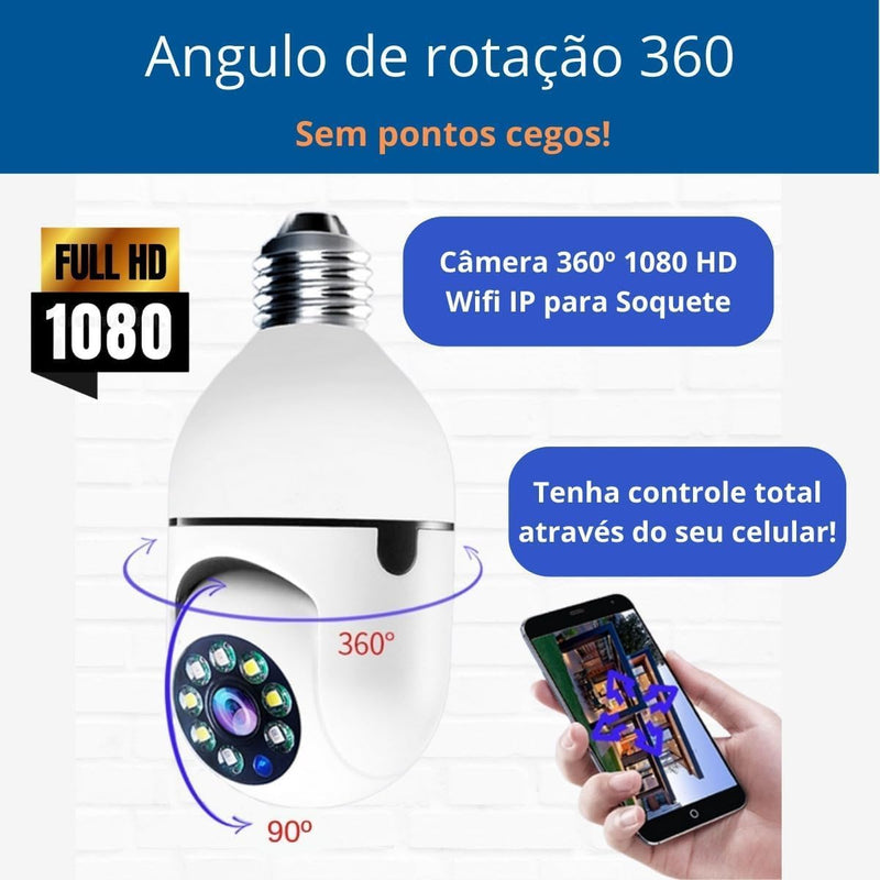 Câmera De Segurança Visão Noturna WiFi - Compatível Com Android e I O S