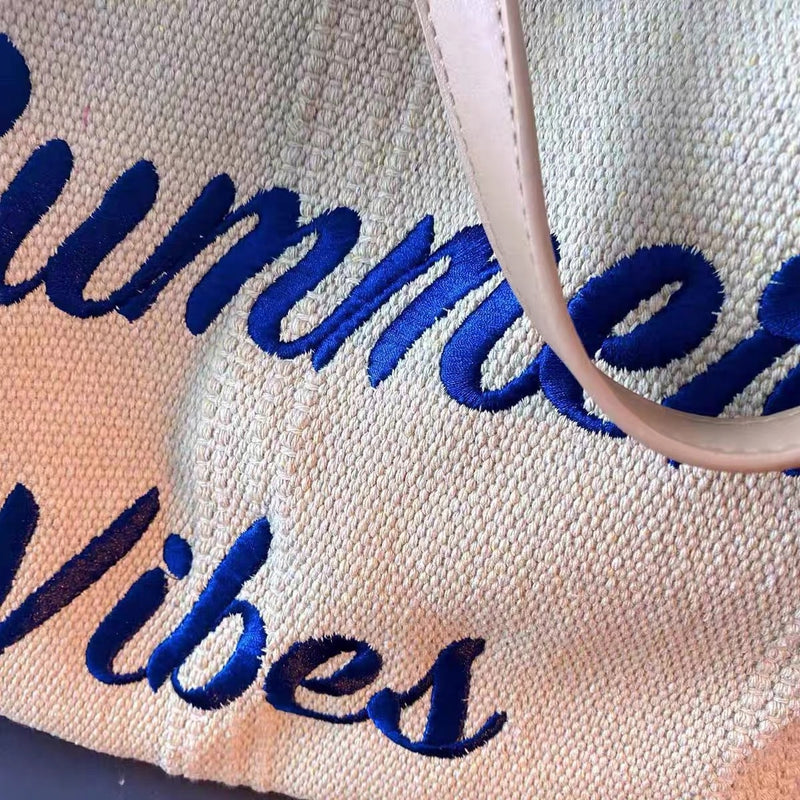 Bolsa Feminina De Lona Summer Vibes- Tendência De Verão