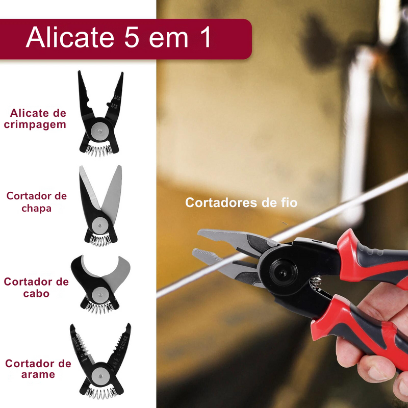 Alicate Versátil Multifuncional 5 em 1