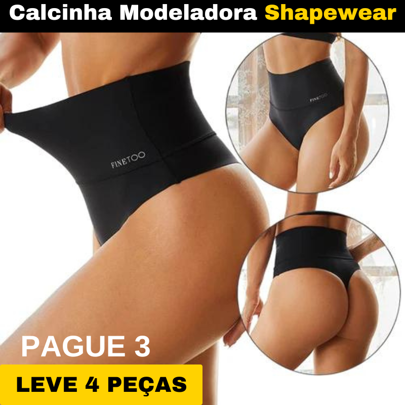 Calcinha Modeladora Shapewear- Cintura Alta Pague 3 Leve 4