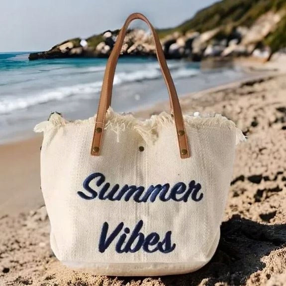 Bolsa Feminina De Lona Summer Vibes- Tendência De Verão