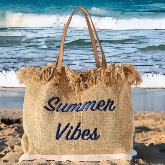 Bolsa Feminina De Lona Summer Vibes- Tendência De Verão