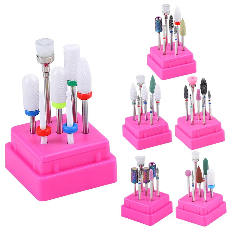 Kit 7 Brocas De Cerâmica Para Unhas