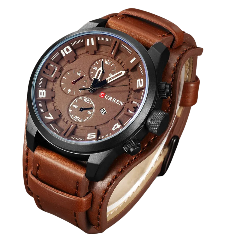 Relógio Masculino Aventador- Pulseira De Couro