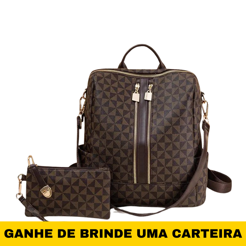 Mochila Feminina Anti Furto + Carteira de Brinde