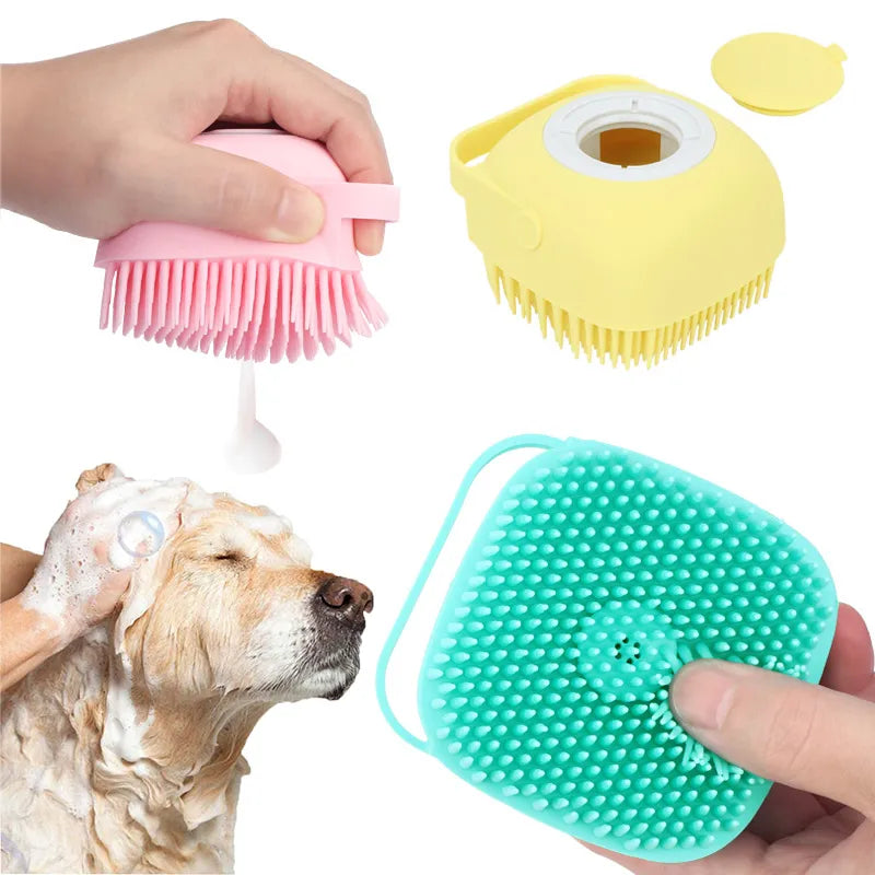 Esponja De Silicone Para Banho Com Dispenser De Shampoo