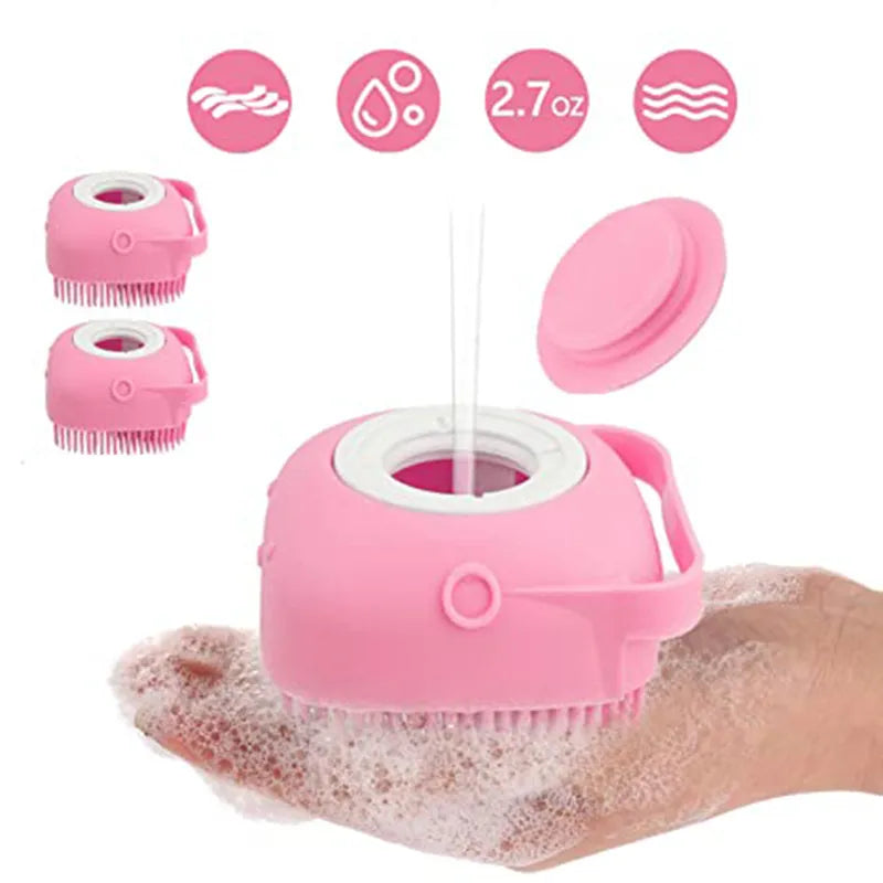 Esponja De Silicone Para Banho Com Dispenser De Shampoo