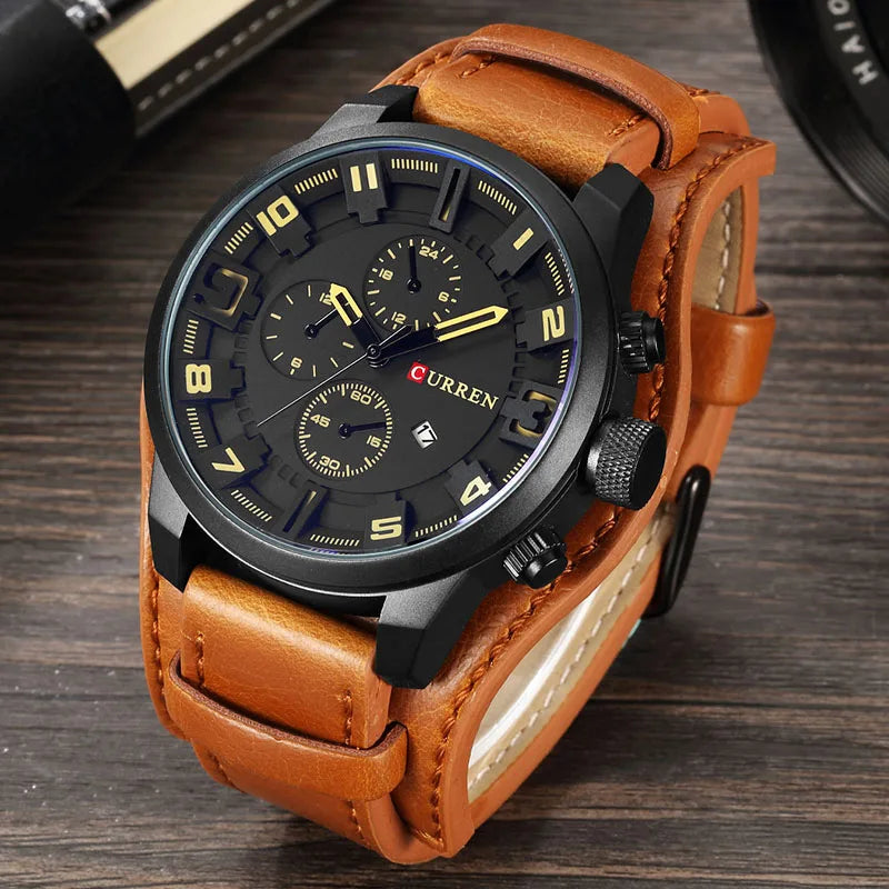 Relógio Masculino Aventador- Pulseira De Couro