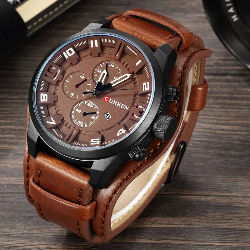 Relógio Masculino Aventador- Pulseira De Couro