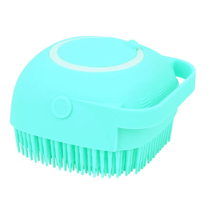 Esponja De Silicone Para Banho Com Dispenser De Shampoo