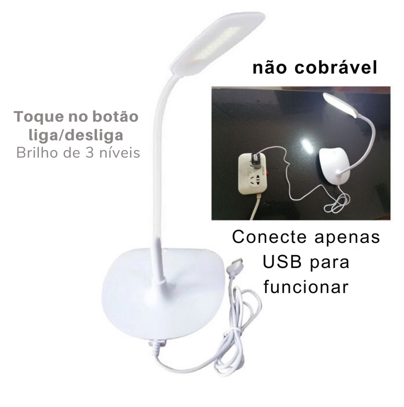 Luminária De Mesa Portátil