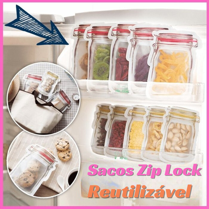 Sacos Zip Lock Reutilizável