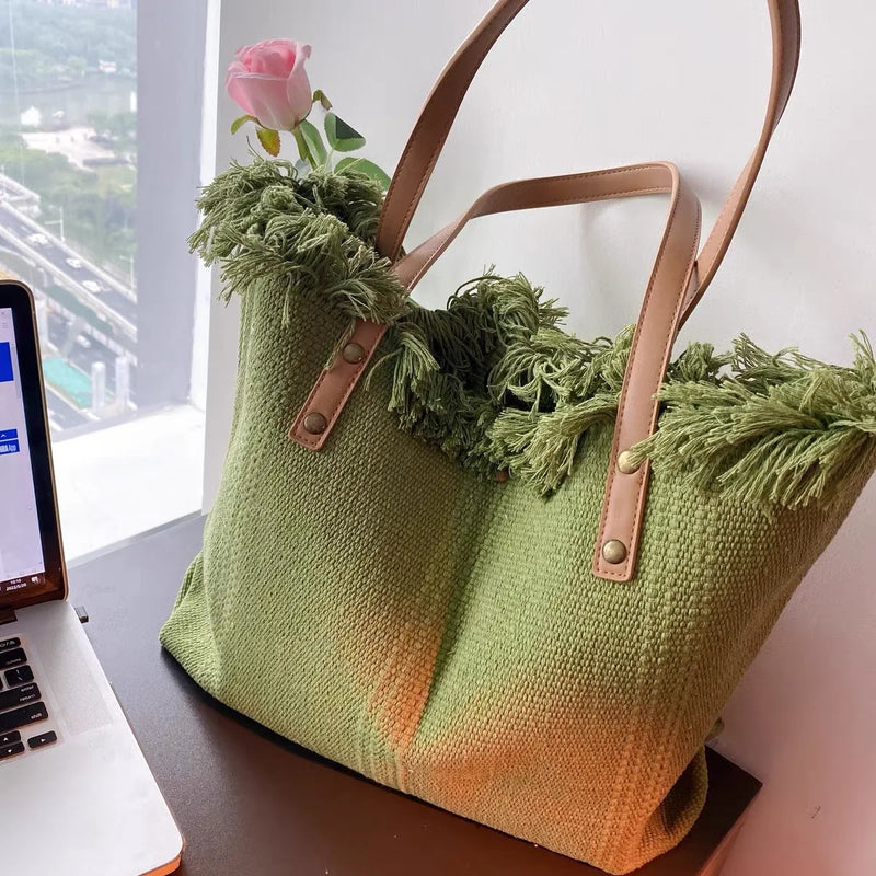 Bolsa Feminina De Lona Summer Vibes- Tendência De Verão