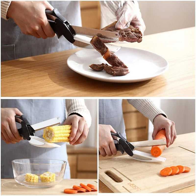 Tesoura Para Cozinha Multifuncional 2 em 1-Clever Cutter