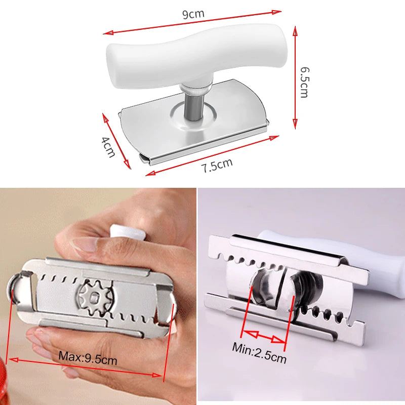 Abridor De Potes Manual Screy™-Multifuncional Aço Inoxidável