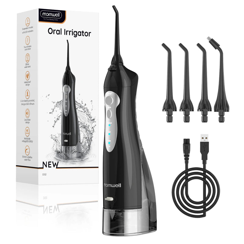 Irrigador Oral Portátil- Recarregável Usb Com 4 Bicos