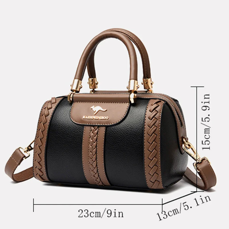 Bolsa De Couro Feminina- Lauren Designer De Luxo