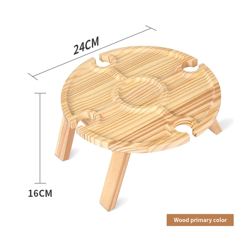 Mini Mesa De Madeira Dobrável