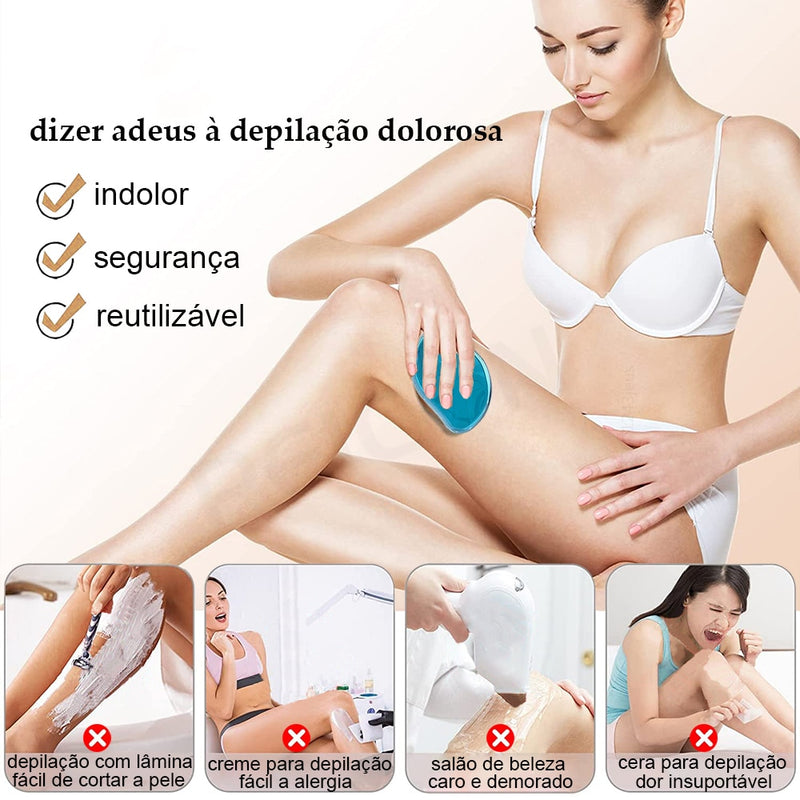 Cristal Depilador Unissex - Depilador Indolor Reutilizável