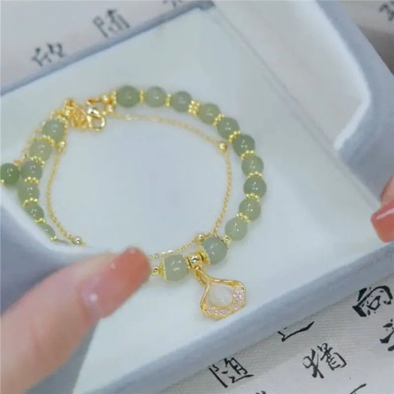 Pulseira Folha De Jade Hetian